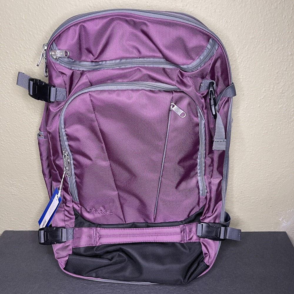 New Ebags Mother Lode Full Size Convertible Backpack Travel Luggage Eggplant